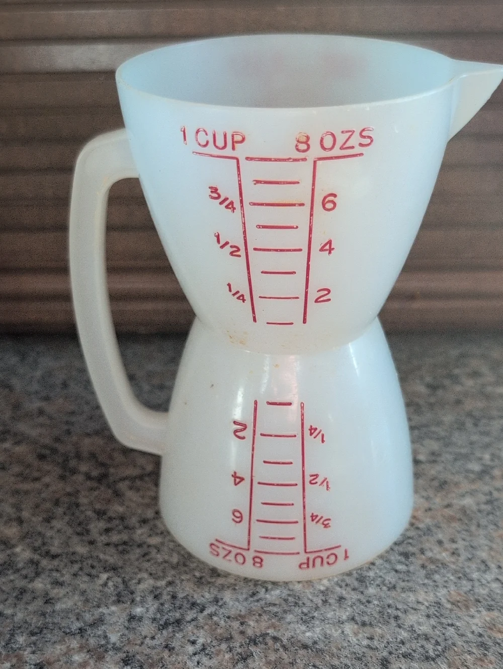 Vintage Tupperware Hourglass Measuring Cup